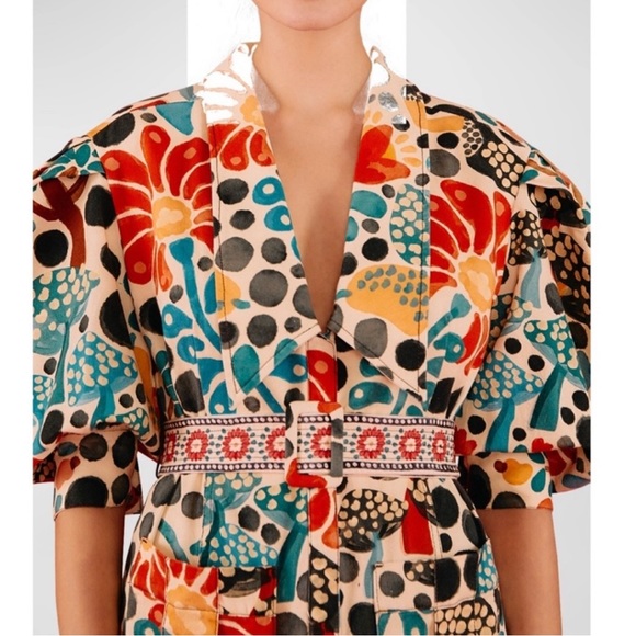 NWT FARM Rio Mushroom Forest Canvas Dress Size S - Picture 3 of 8